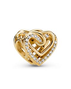 Charms for Pandora Charm Bracelet,Pandora Charms,925 Sterling Silver Charms,Charms for Bracelet,Sparkling Entwined Hearts Zircon Charm