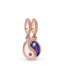 Splittable Yin & Yang Sparkling Zircon Dangle Charm,925 Sterling Silver Charms,Pandora Charms,Charms for Pandora Charm Bracelet