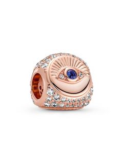 Hamsa, All-seeing Eye & Feather Three-sided Zircon Charm,925 Sterling Silver Charms,Charms for Pandora Charm Bracelet,Pandora Charms