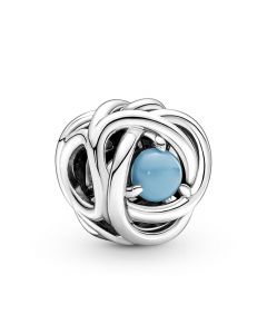 Pandora Charms,Charms for Pandora Charm Bracelet,925 Sterling Silver Charms,December-Turquoise Blue Eternity Circle Birthstone Charm