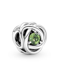 Charms for Pandora Charm Bracelet,Pandora Charms,August-Peridot Spring Green Eternity Circle Birthstone Zircon Charm