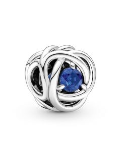 September-Sapphire Blue Eternity Circle Birthstone Zircon Charm,Pandora Charms,Charms for Pandora Charm Bracelet,925 Sterling Silver Charms