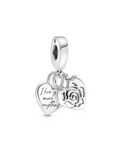 Charms for Pandora Charm Bracelet,Charms for Bracelet,Rose Heart Padlock Dangle Charm,925 Sterling Silver Charms,Pandora Charms