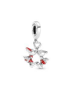 Charms for Pandora Charm Bracelet,Pandora Charms,Disney Mickey Mouse & Minnie Mouse Kissing Dangle Charm,925 Sterling Silver Charms