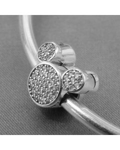 Pandora Charms,Charms for Bracelet,Mickey Zircon Clip Charm,925 Sterling Silver Charms,Charms for Pandora Charm Bracelet