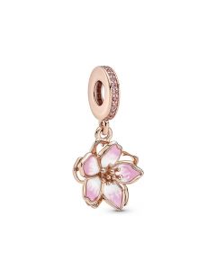 Charms for Pandora Charm Bracelet,Charms for Bracelet,Pandora Charms,925 Sterling Silver Charms,Cherry Blossom Zircon Dangle Charm